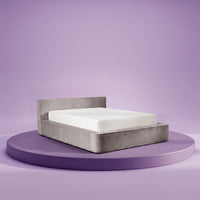 HappyBed boxpsinrh taupe fluwelen kussen Tranquility
