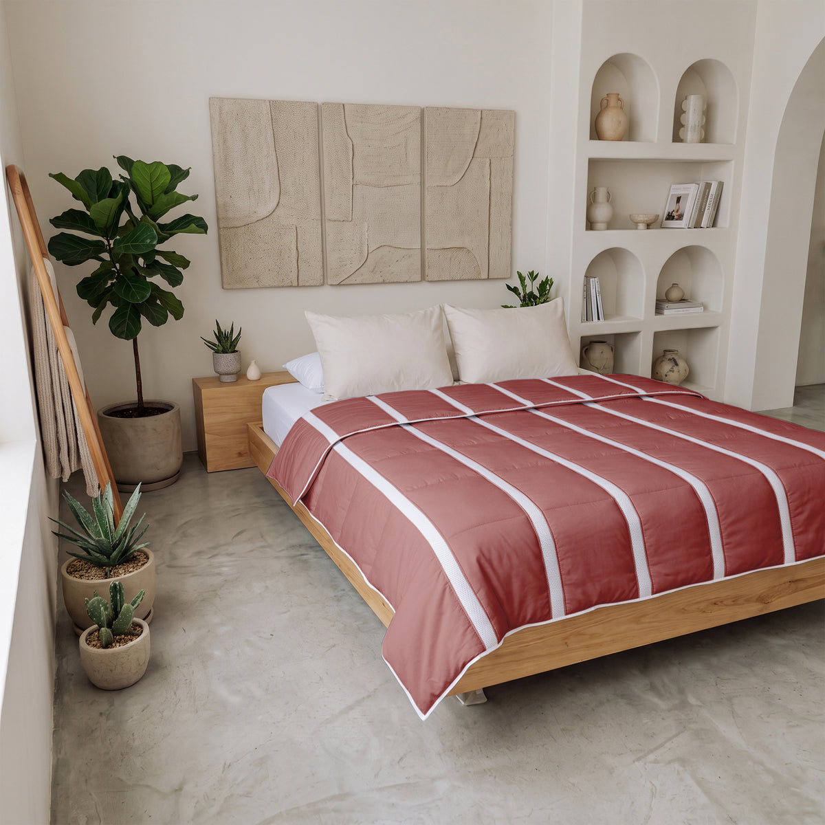 Wasbaar Zomerdekbed | Ventilation | Old Pink