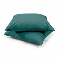 HappyBed Premium Jungle Green percale cotton pillowcase set of 2 with hotel closure