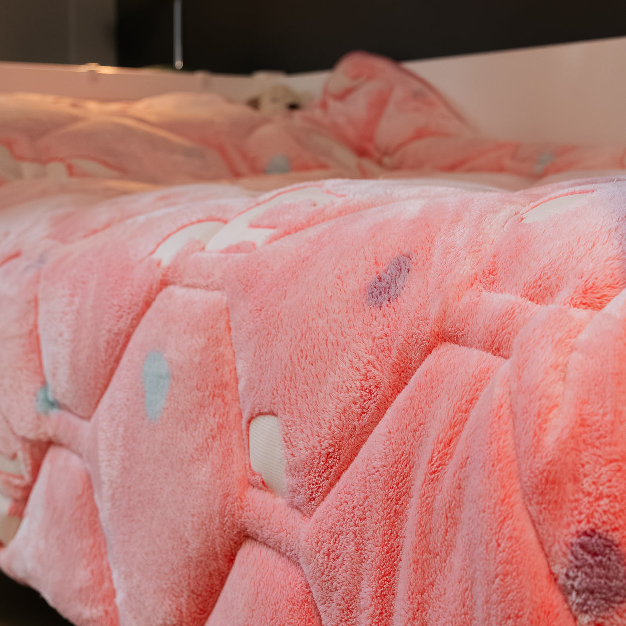 HappyBed Leuchtende Kinderbettdecke | Einhorn, inklusive Kissenbezug