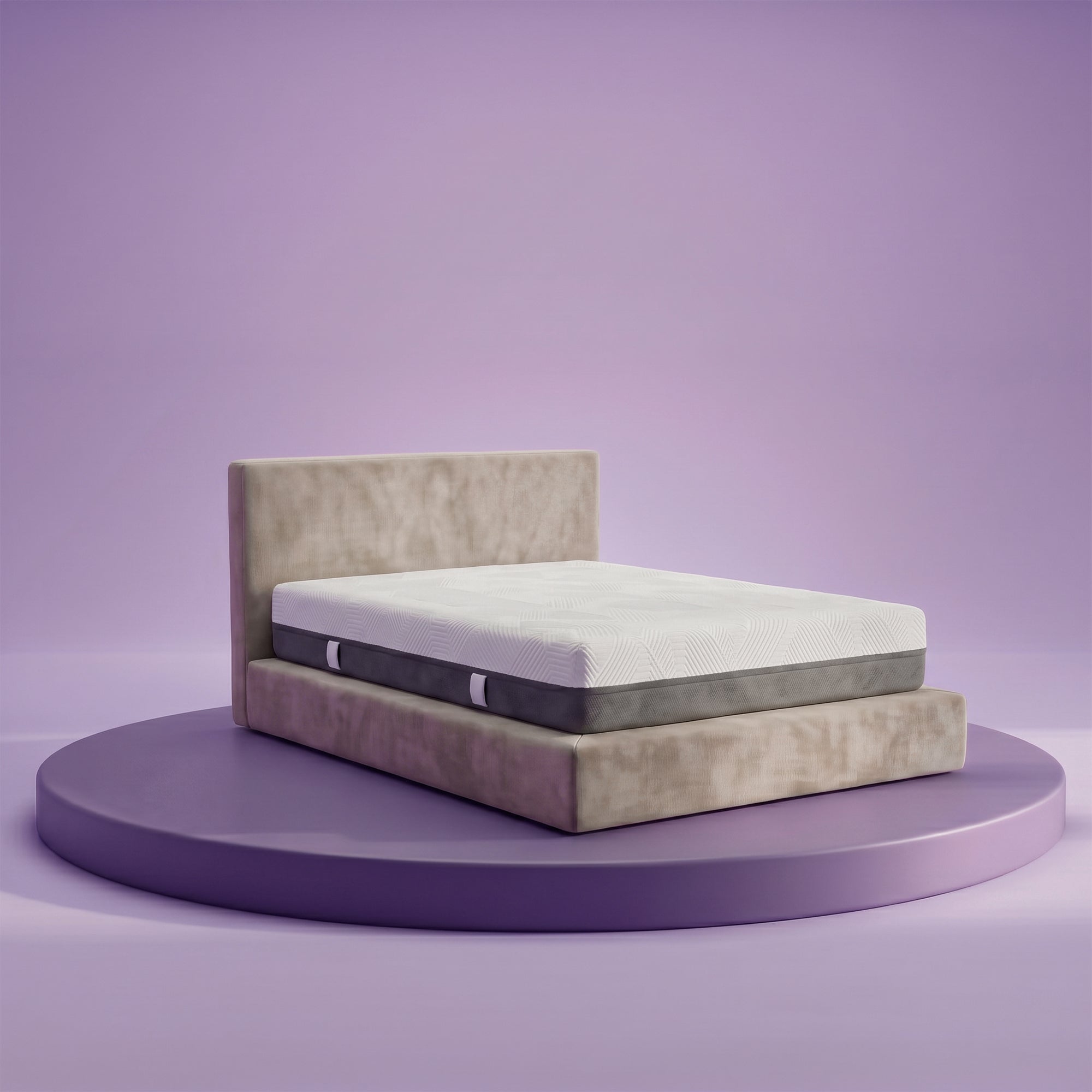 HappyBed wolkenbed in taupe kleur, zacht en comfortabel bed