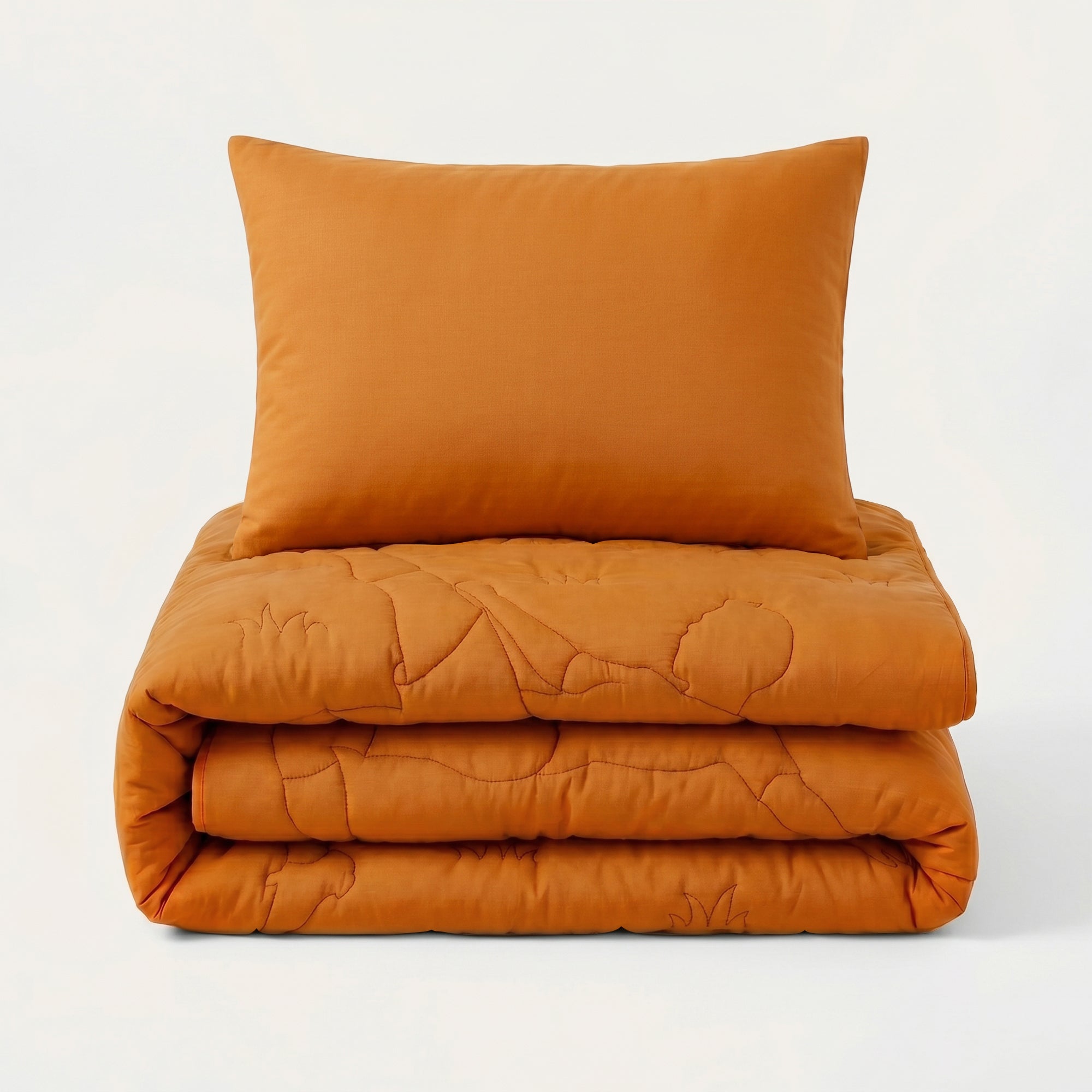 HappyBed Couette enfant toutes saisons lavable | WK Schaar | orange | taie d’oreiller 60x70 cm incluse - SKU: 8717752147496