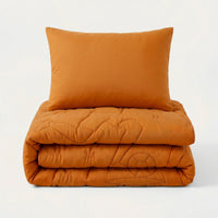 HappyBed wasbaar kinderdekbed in oranje met voetbal WM-thema en kussenhoes 60x70 cm