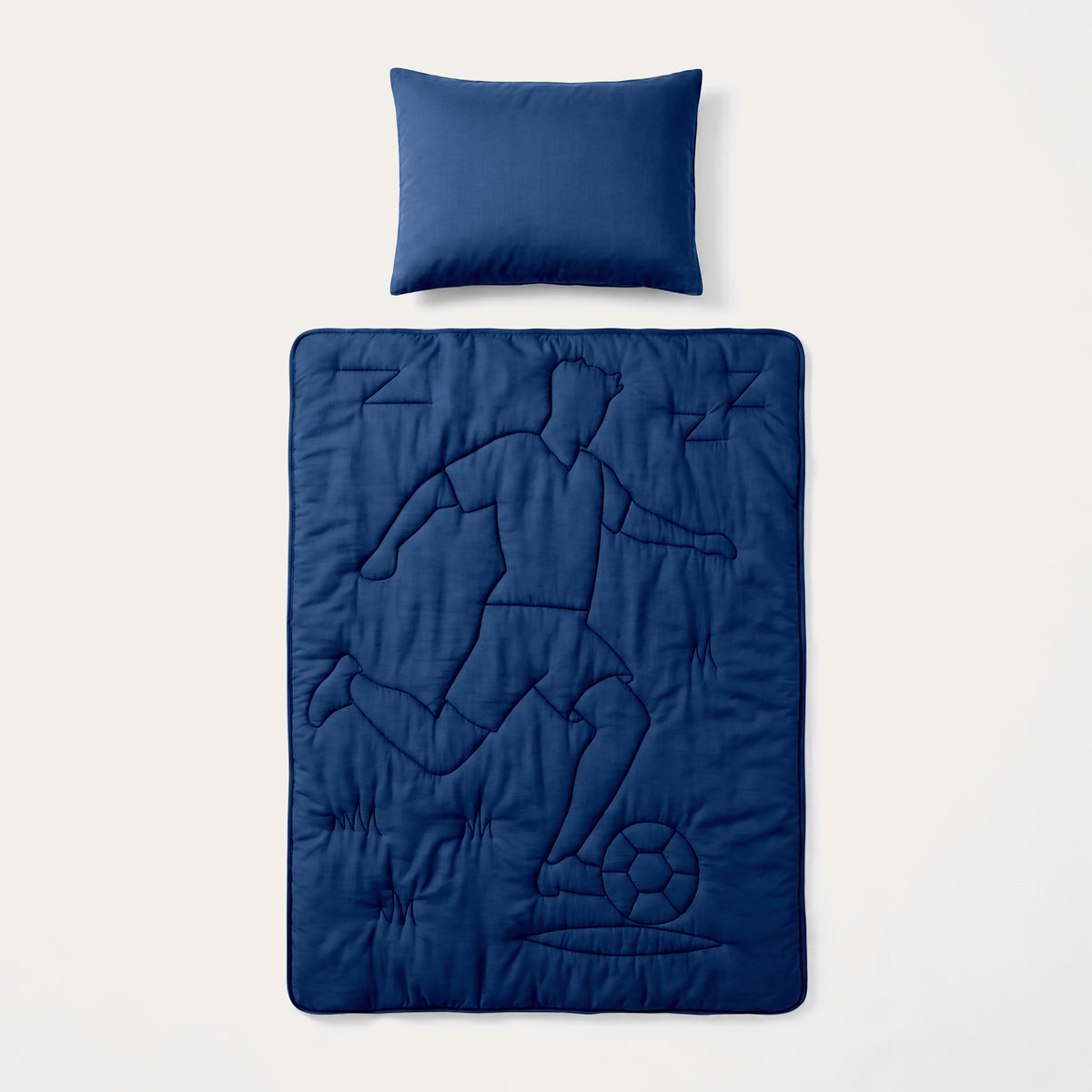 Wasbaar Kids All Season Dekbed | Voetbal Keeper | Navy | Met Kussensloop