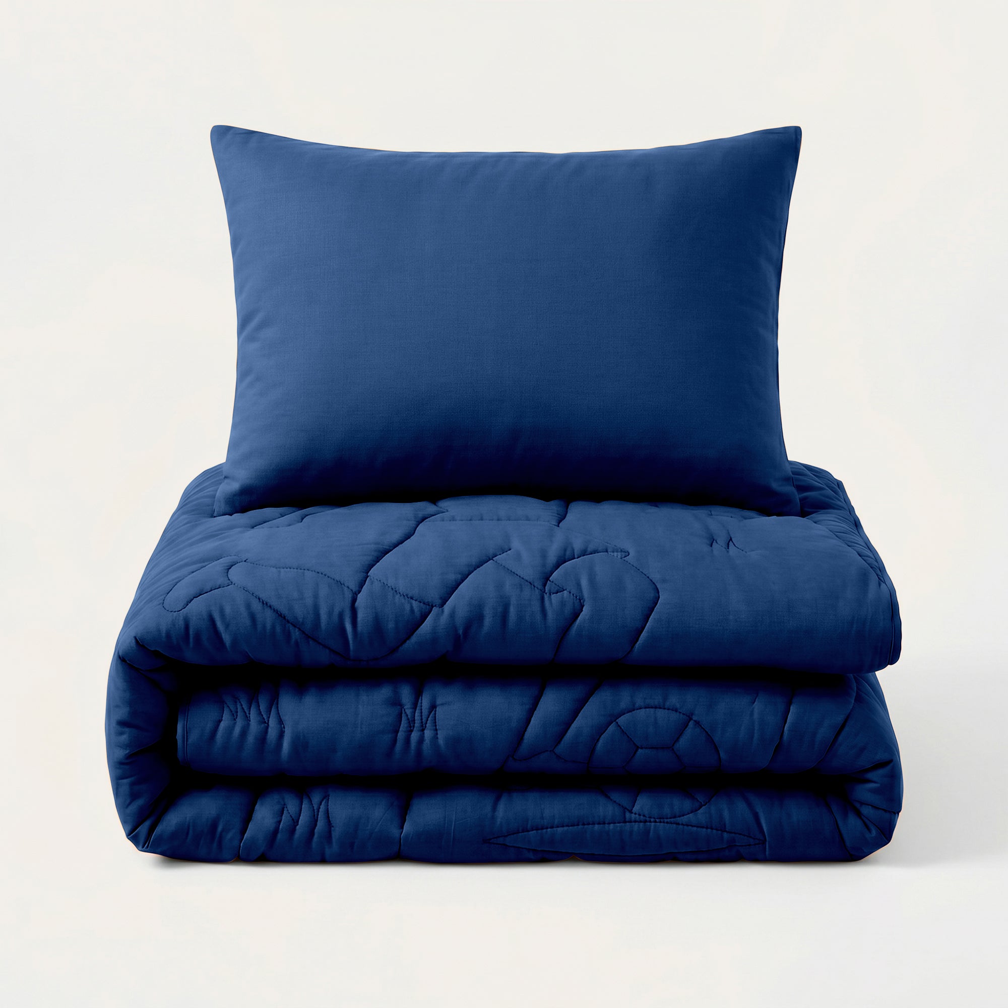 HappyBed Couette enfant toutes saisons lavable | WK Keeper | Bleu marine | Housse d’oreiller 60x70 cm incluse - SKU: 8717752147458