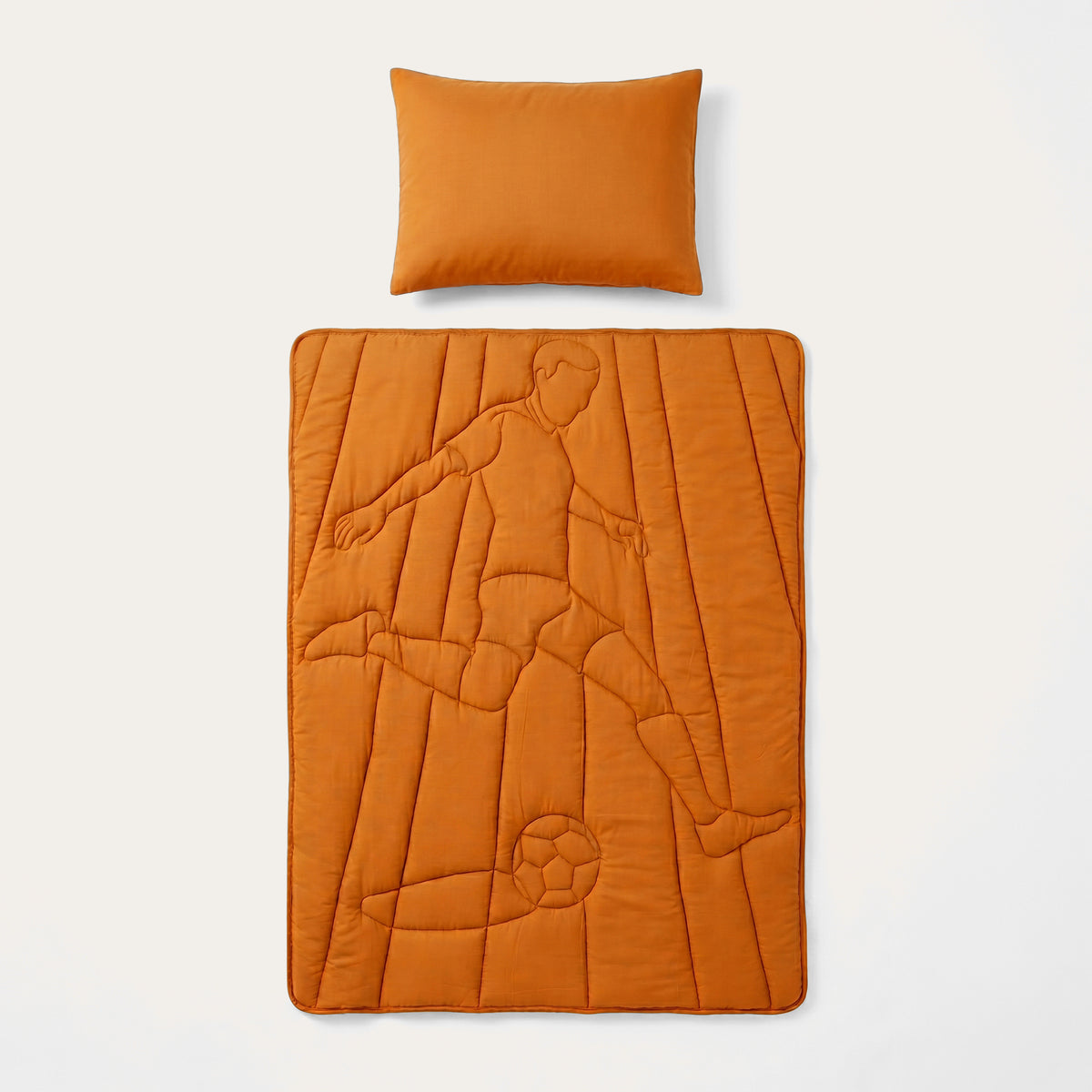 HappyBed Washable Kids All Season Duvet | WM-Spitze | Orange | Includes 60x70 cm Pillowcase