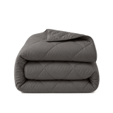 HappyBed Premium Percal dekbed anthracite voor elk seizoen, hypoallergeen en sneldrogend