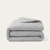 HappyBed Percal zomerdekbed in pebble grey, licht en ademend percal katoen voor frisse zomernachten
