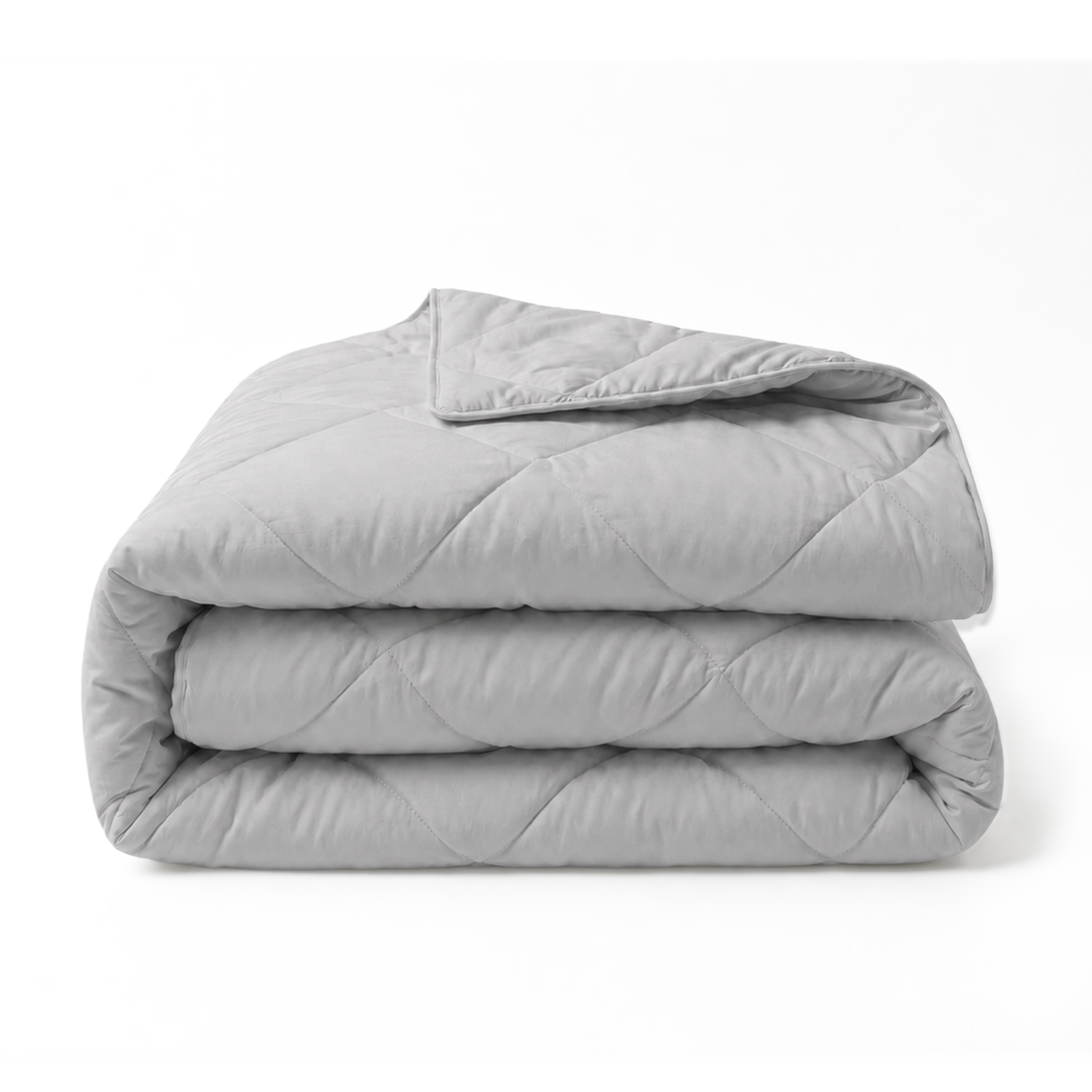 HappyBed Percal zomerdekbed in pebble grey, licht en ademend percal katoen voor frisse zomernachten