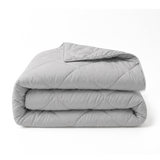 HappyBed Percal zomerdekbed in pebble grey, licht en ademend percal katoen voor frisse zomernachten