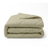 HappyBed Zomerdekbed in Sage Green van percal katoen, licht en ademend voor warme zomernachten