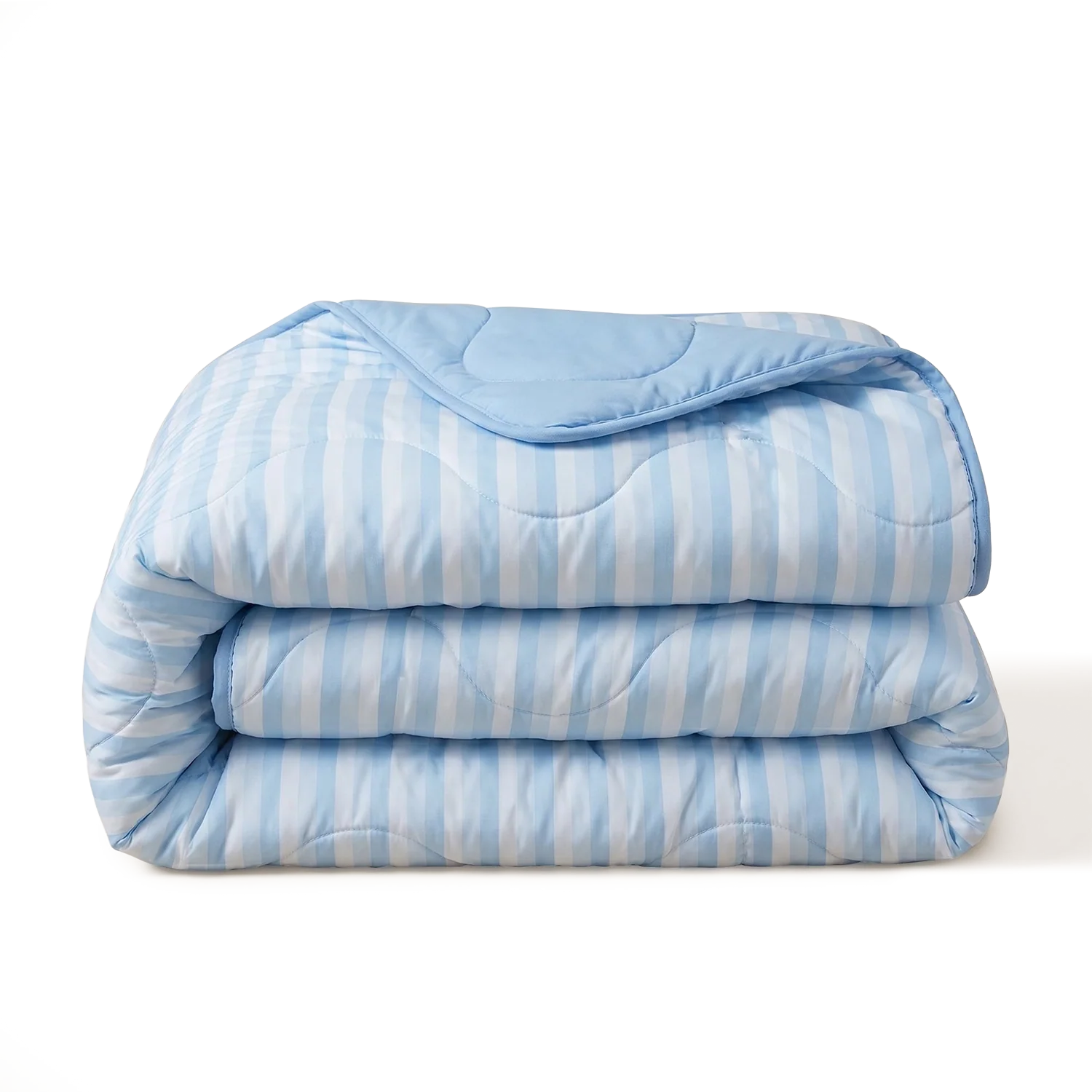 Blauw HappyBed zomerdekbed met koelstrook, licht en zijdezacht voor frisse zomernachten