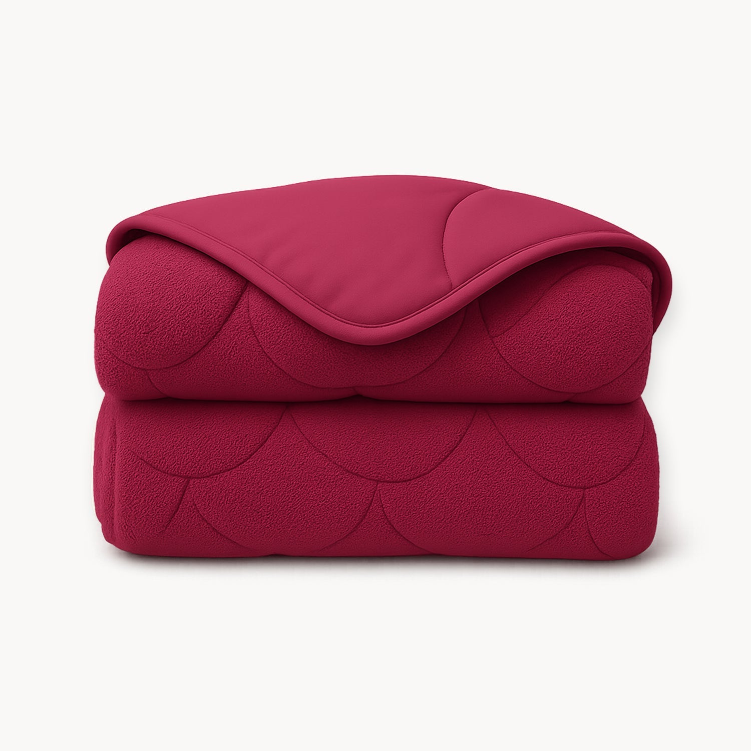 HappyBed Teddy Bordeaux dekbed voor het hele jaar, zacht, warm en hypoallergeen