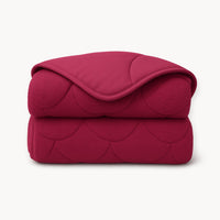 HappyBed Teddy Bordeaux dekbed voor het hele jaar, zacht, warm en hypoallergeen