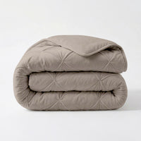 HappyBed Duvet | Grand Fold Velvet Light Taupe | For All Seasons