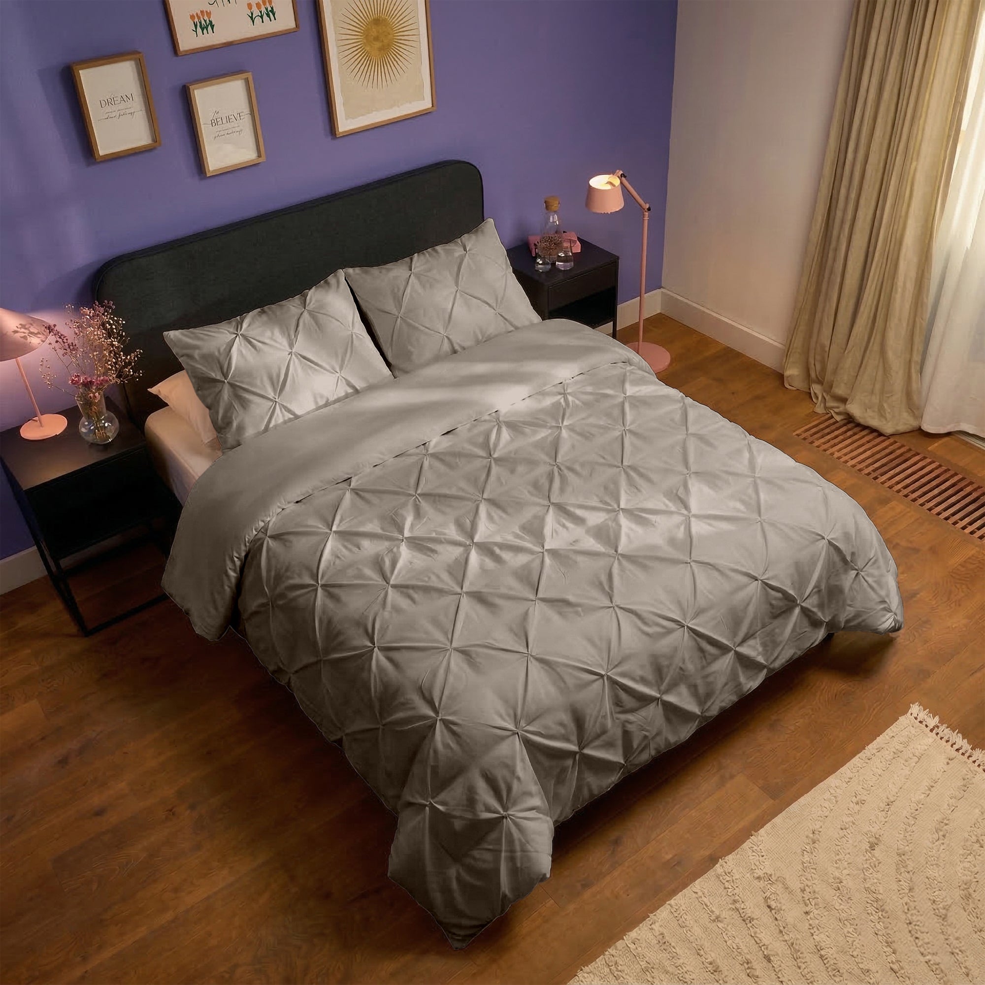 HappyBed Duvet | Grand Fold Velvet Light Taupe | For All Seasons