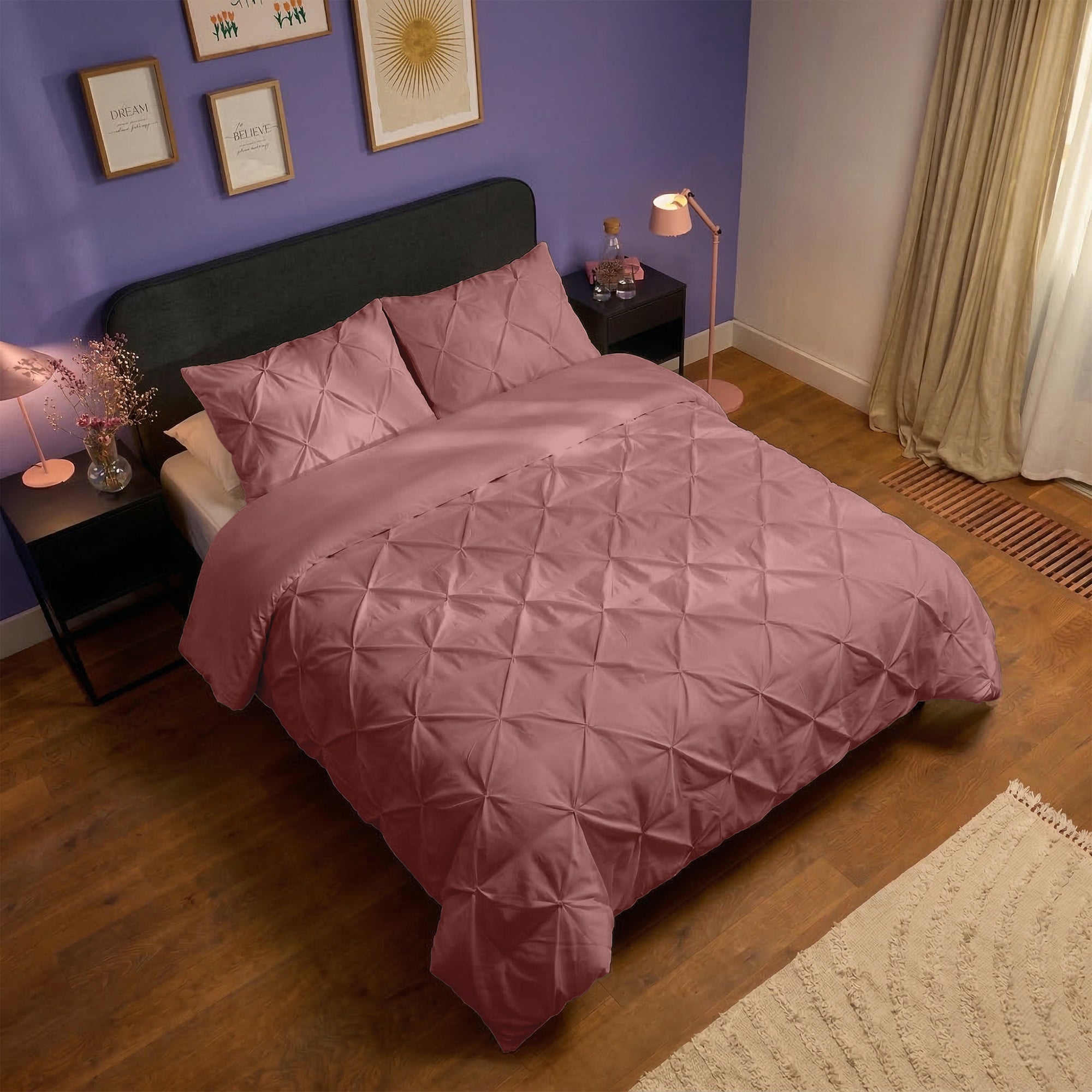 HappyBed Duvet | Grand Fold Velvet Old Pink | For All Seasons
