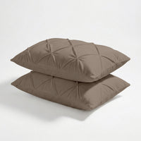 HappyBed Pillowcases | Grand Fold Velvet Taupe | Set of 2