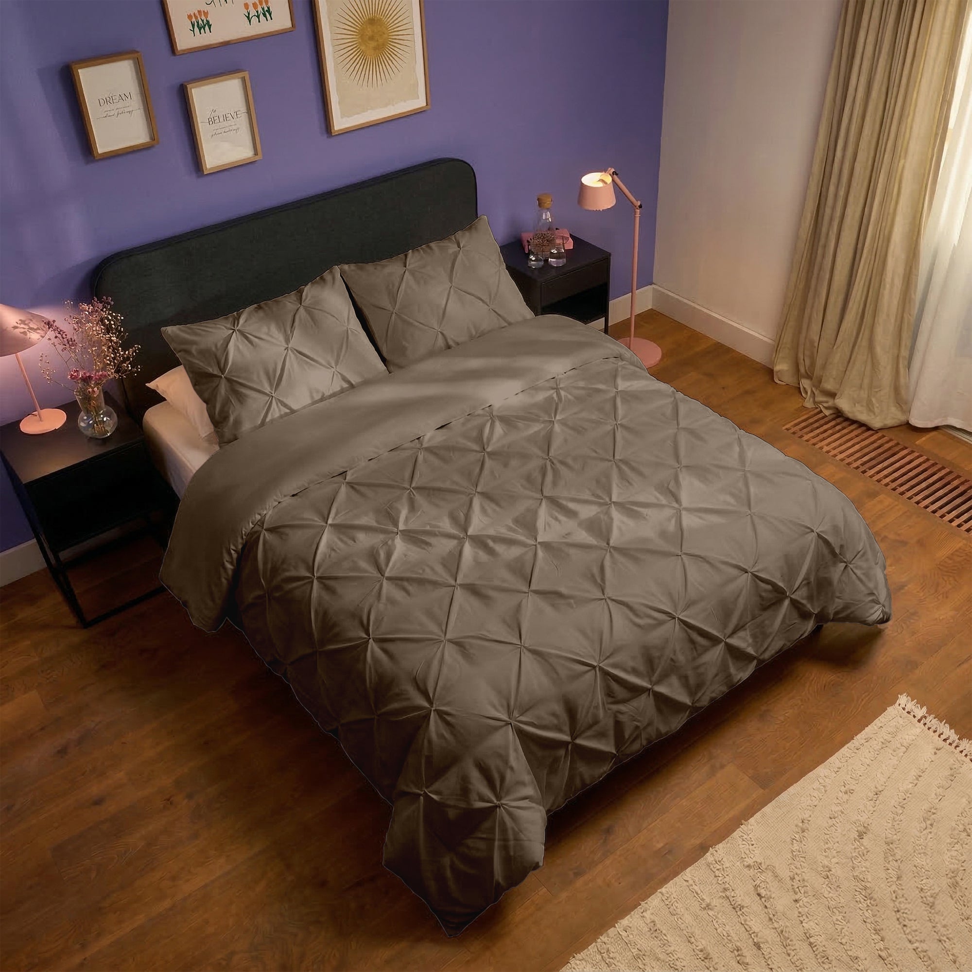 HappyBed Duvet | Grand Fold Velvet Taupe | For All Seasons