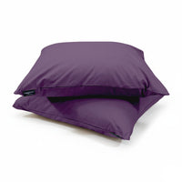 HappyBed Premium Wineberry percale cotton pillowcase set of 2 with hotel closure for luxurious comfort and style