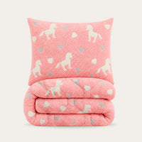 HappyBed Kids dekbed met glow in the dark eenhoorn en bijpassende kussensloop voor magisch slapen