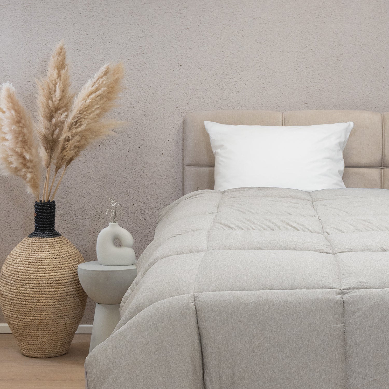 HappyBed Jersey Taupe - Duvet for all seasons (Pre-order delivery from 4 November)