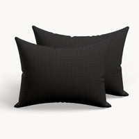 Funda de almohada HappyBed | Patrón de gofre negro | Set de 2