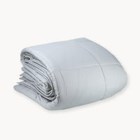 HappyBed Premium Bettdecke | Grau | Für das ganze Jahr | 100% Perkal Baumwolle