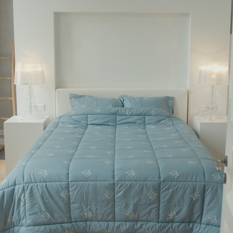 HappyBed Premium Edredón | Brisa Botánica | Para todo el año I 100% Algodón Percal