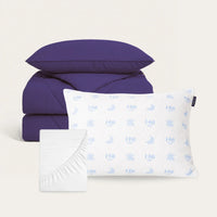 Navy blauwe Cooling IceSilk™ zomerdekbed bundel voor koele zomernachten