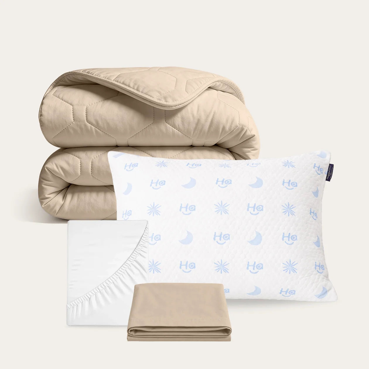 Taupe wasbaar dekbed in summer sale bundel aanbieding