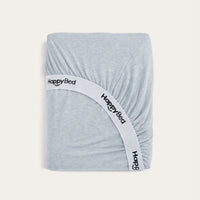 HappyBed Jersey hoeslaken in zacht grijs katoen met elastische band voor perfecte pasvorm