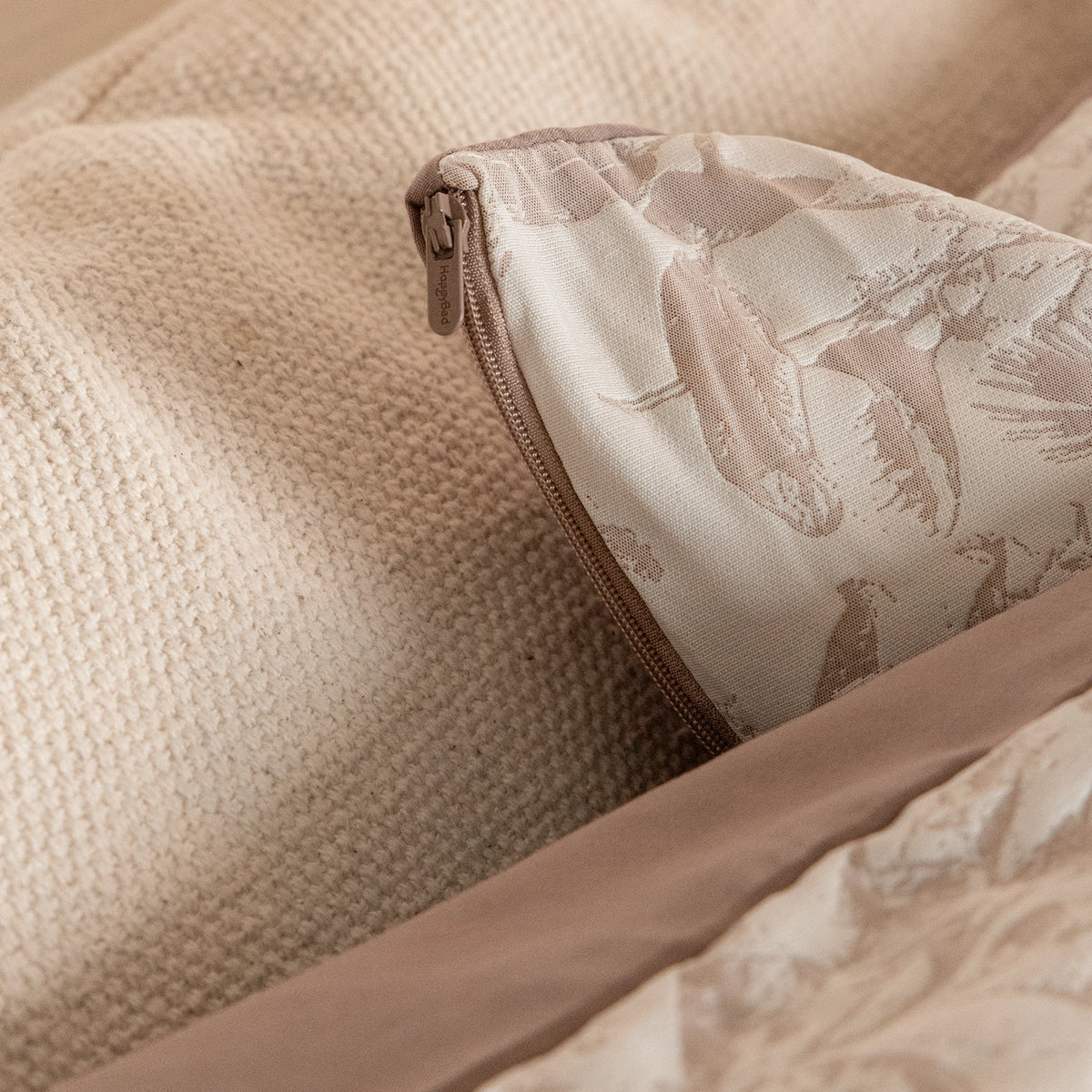 Kissenbezüge | Jacquard | Braun | Set mit 2