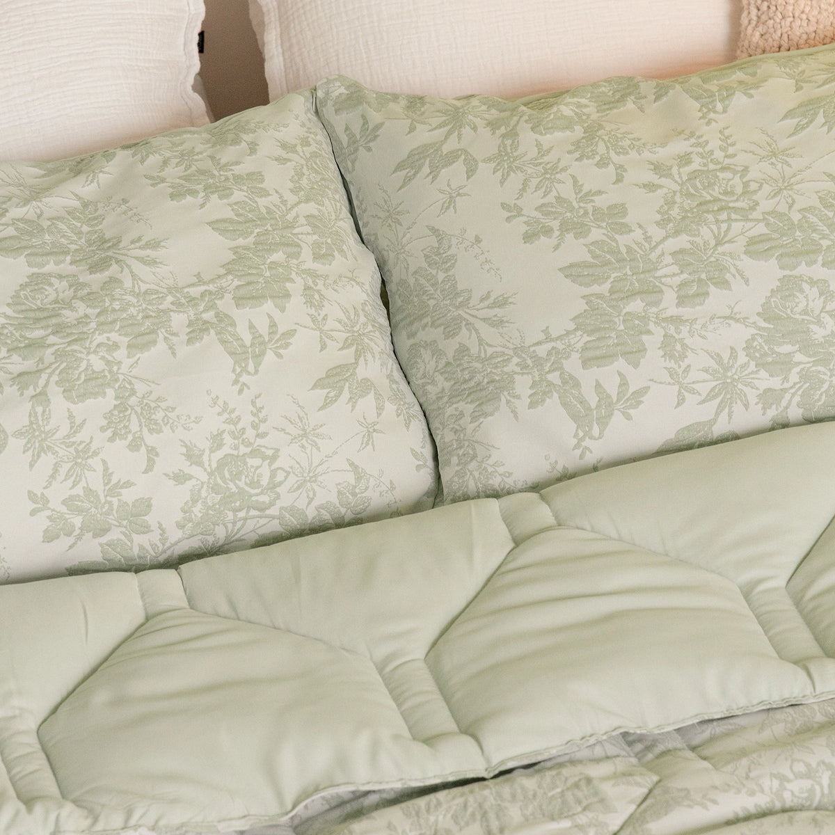 Kissenbezüge | Jacquard | Mint | Set mit 2