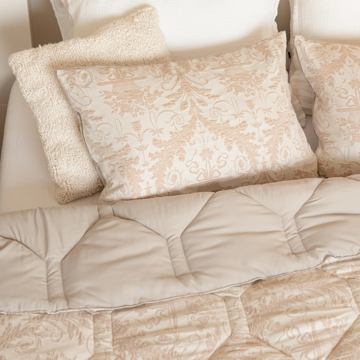 Kissenbezüge | Jacquard | Taupe | 2er-Set