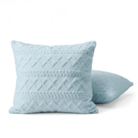 Kussenslopen | Teddy | Jacquard | Blauw | Set van 2