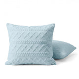 Kussenslopen | Teddy | Jacquard | Blauw | Set van 2