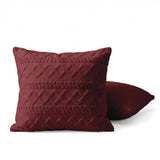 Kussenslopen | Teddy | Jacquard | Bordeaux | Set van 2