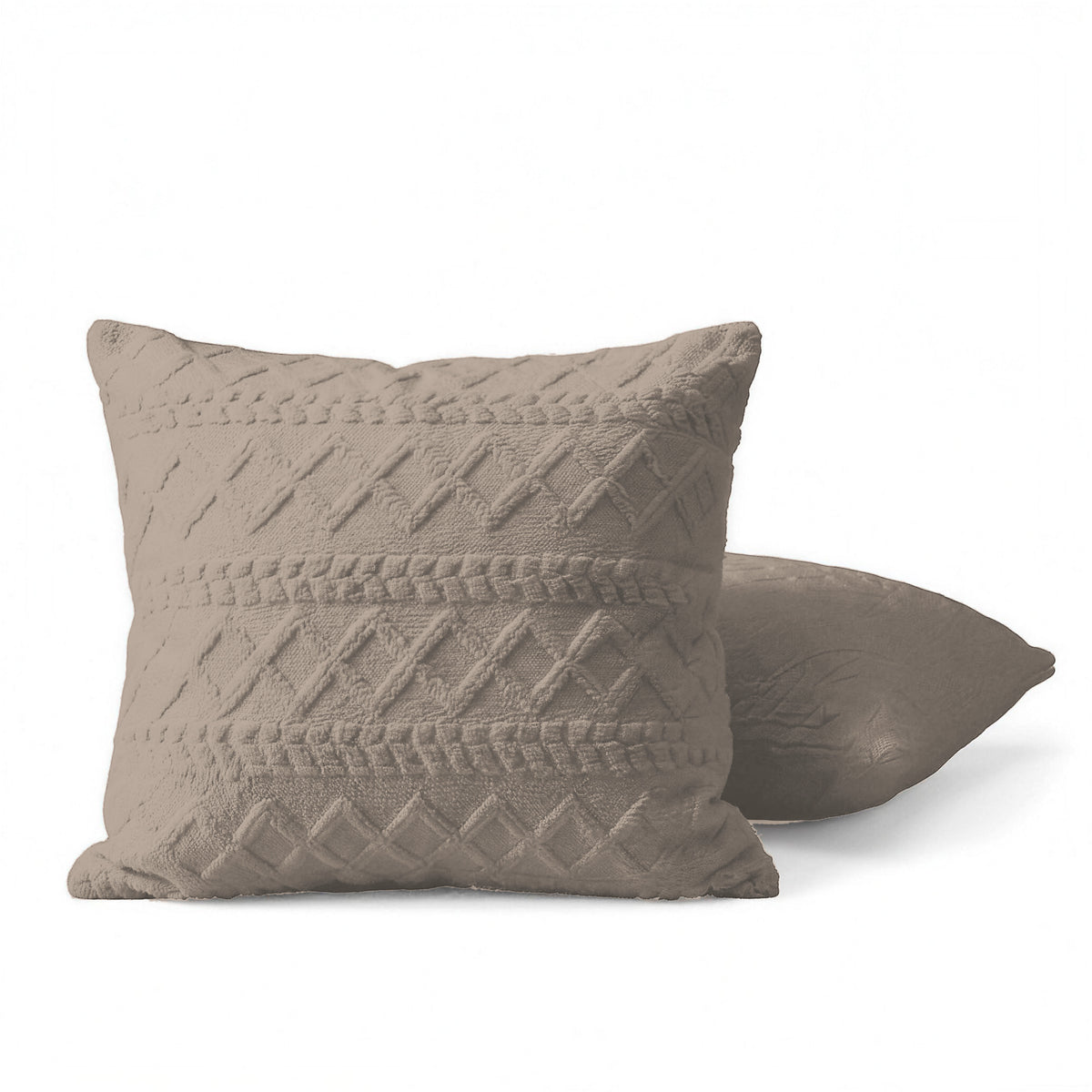Kissenbezüge\ |\ Teddy\ |\ Jacquard\ |\ Grün\ |\ Set mit 2