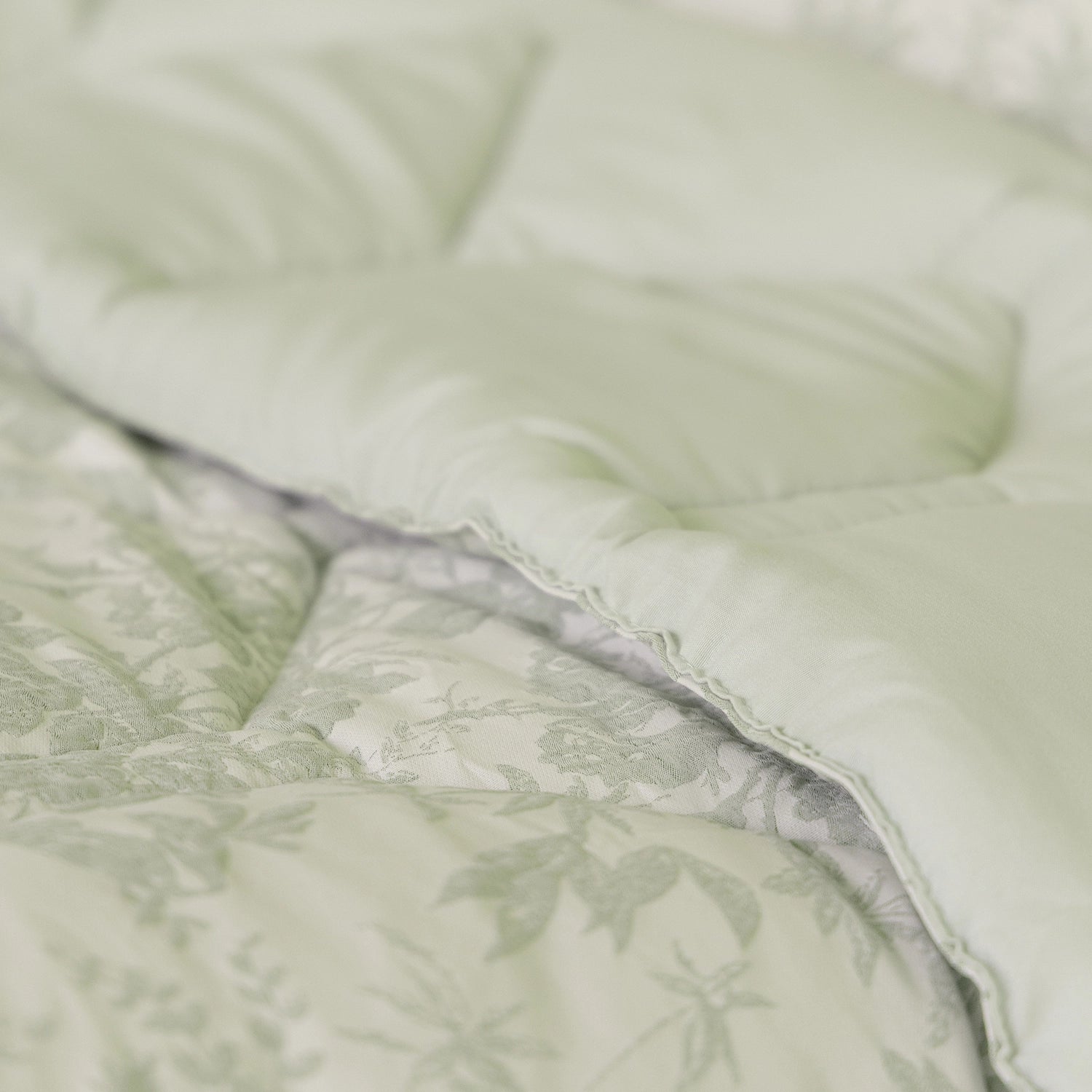 Couette 4 saisons lavable | jacquard | menthe