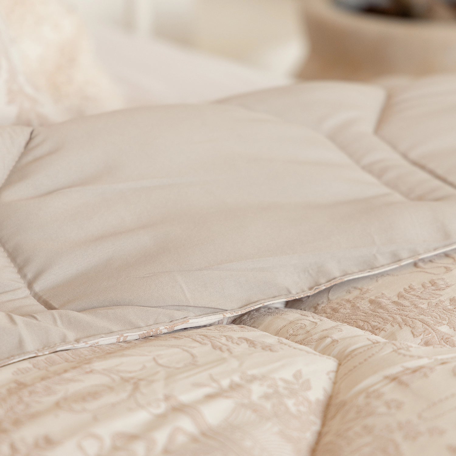 Wasbaar All Season Dekbed | Jacquard | Taupe