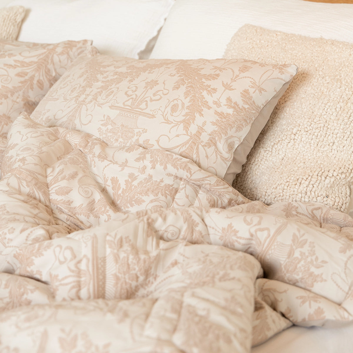 Wasbaar All Season Dekbed | Jacquard | Taupe