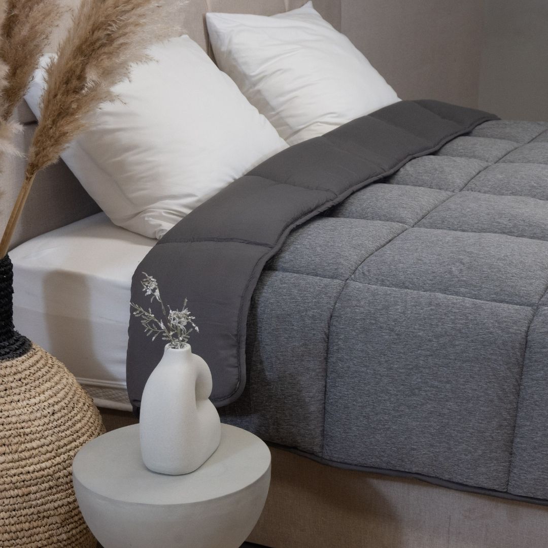 HappyBed Jersey Anthracite - Duvet for the whole year