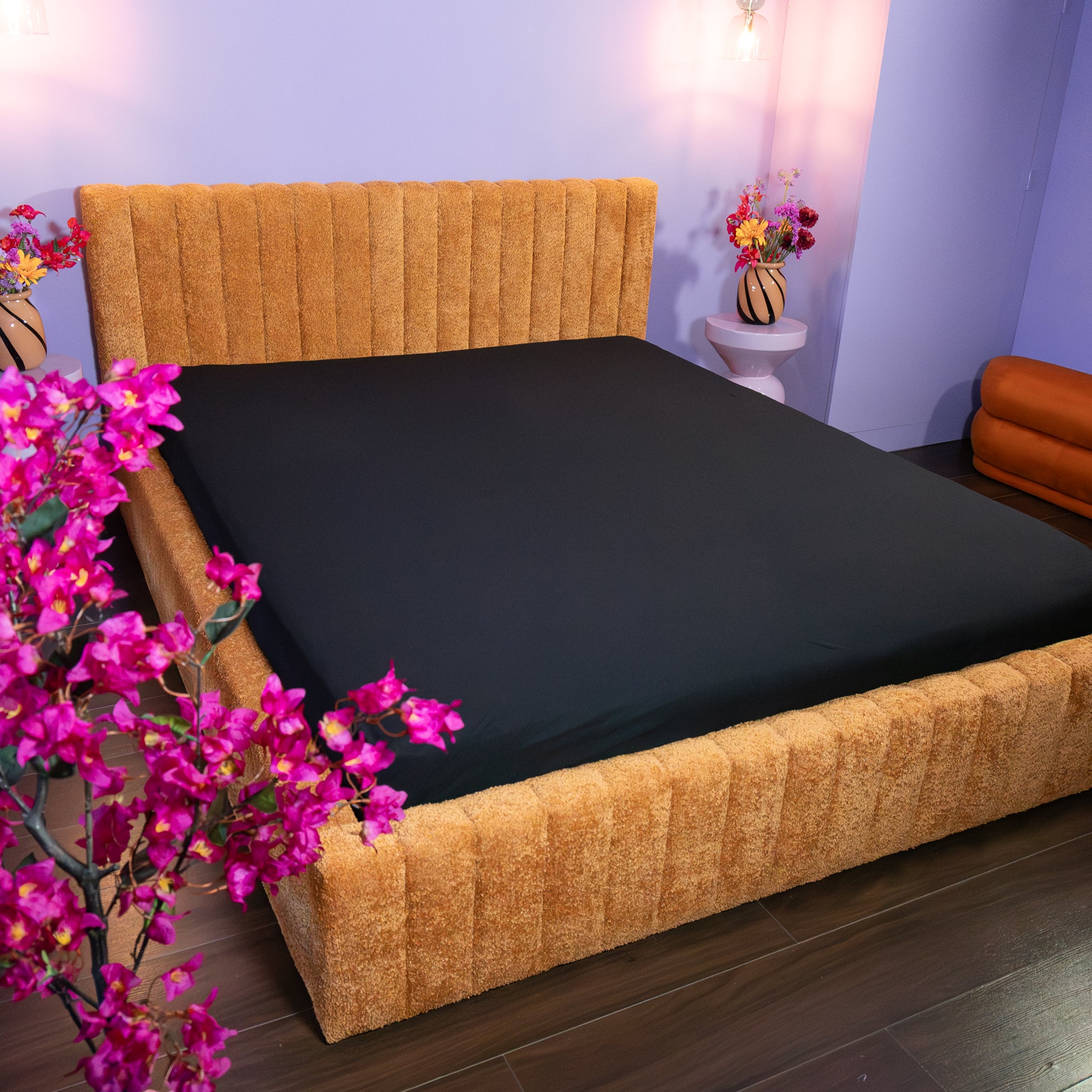 HappyBed Fitted Sheet | Cotton | Jersey Black