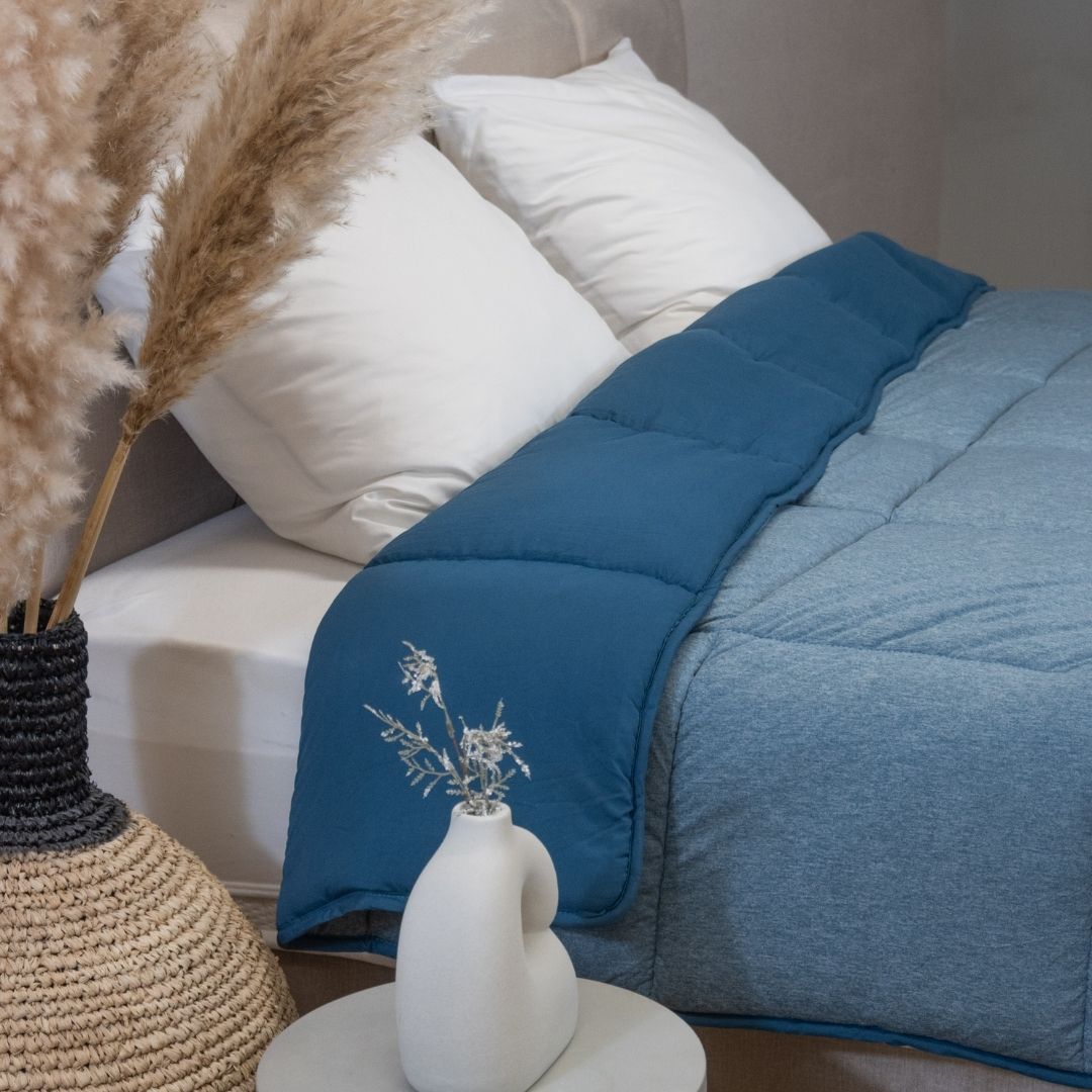 HappyBed Jersey Blue - Duvet for the whole year