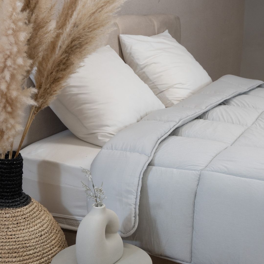 HappyBed Jersey Silver Grey - Duvet for the whole year