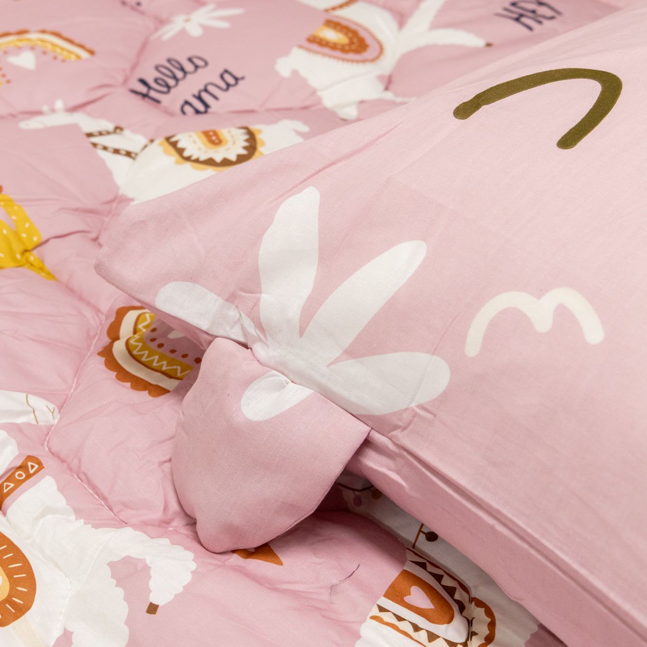 HappyBed Kids Kissenbezug | Lizzy Lama | 100% Baumwolle