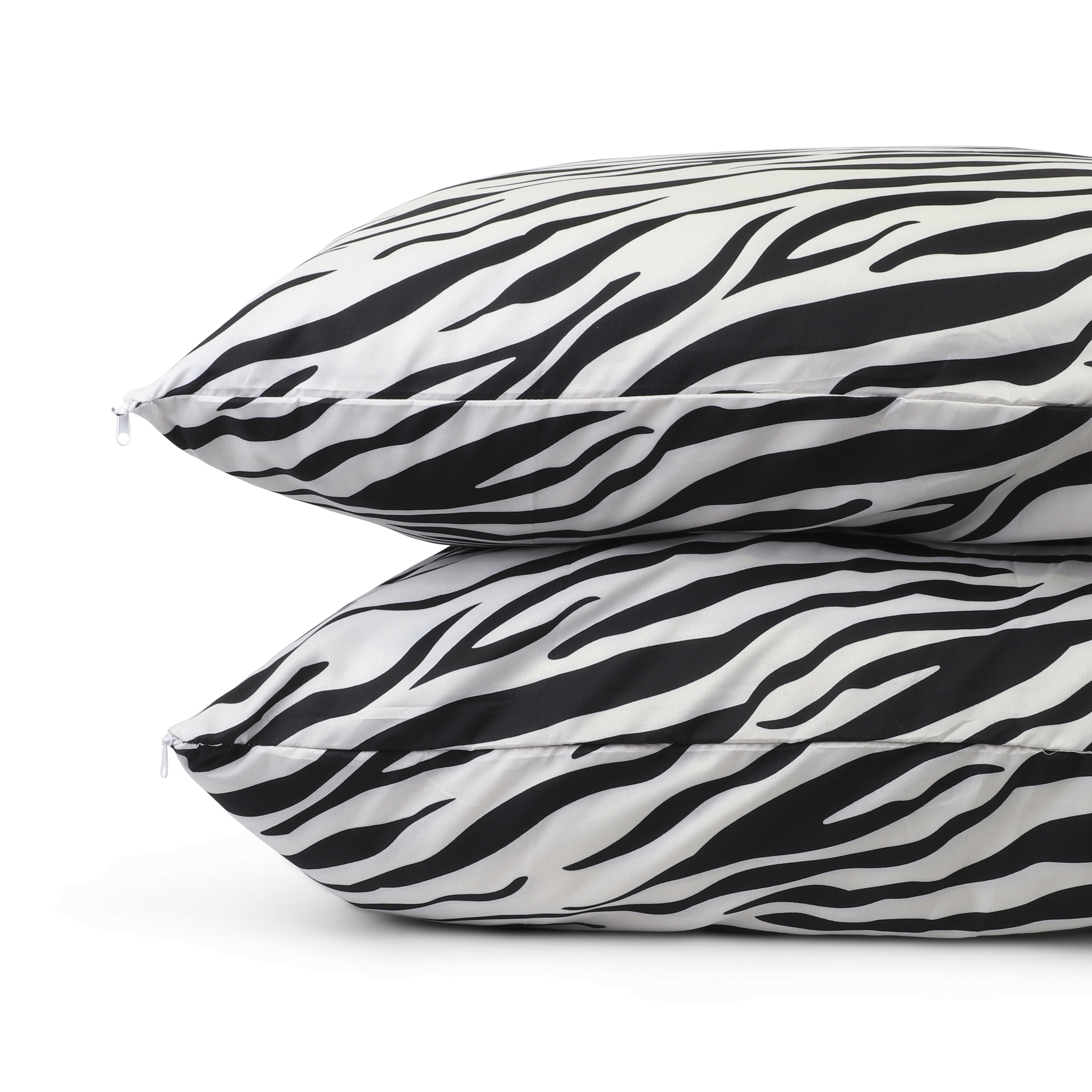 HappyBed | Zebra Pudebetræk sæt 2 dele - 60x70cm - Mikrofiber
