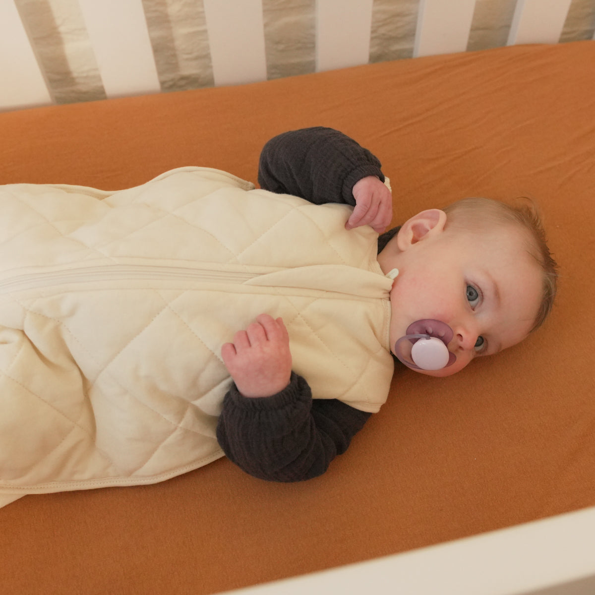 HappyBed weighted baby sleeping bag | Taupe