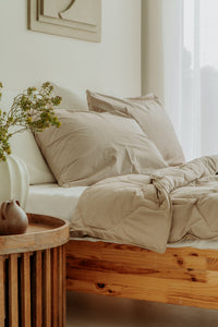 Pudebetræk | Feather Down | taupe | sæt med 2
